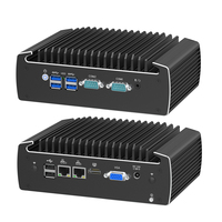 Ordinateur industriel mini sans ventilateur gris foncé N5095 Quad Core avec 2 ports LAN Realtek 8111H et RS485