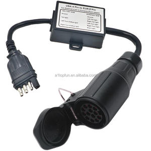<span class=keywords><strong>Adaptateur</strong></span> de <span class=keywords><strong>remorque</strong></span> Usa <span class=keywords><strong>vers</strong></span> Eur <span class=keywords><strong>7</strong></span> voies Usa Blade Plug <span class=keywords><strong>vers</strong></span> 7pin Eur Large Round Socket Trailer Light Converter 7pin - Product Image 5