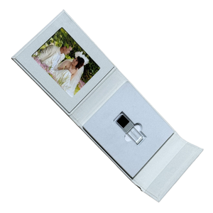 En cuir <span class=keywords><strong>de</strong></span> <span class=keywords><strong>luxe</strong></span> tissu <span class=keywords><strong>de</strong></span> mariage en lin USB lecteur flash <span class=keywords><strong>bijoux</strong></span> boîte avec aimant - Product Image 6