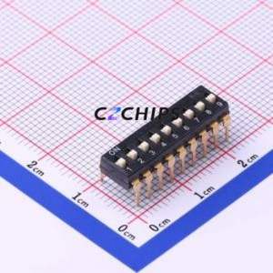 TL-09 DIP Switch Through hole Component (THT) Switch Flat Toggle, Raised Type 9-Bit 2.54mm Black - Product Image 1