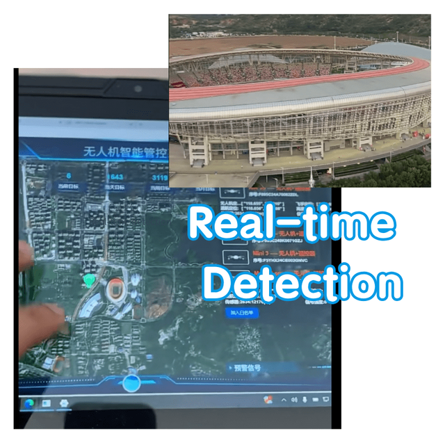 Full-Spectrum Detection Drone with Pilot Positioning & FPV Video Capture/Storage Long Distance