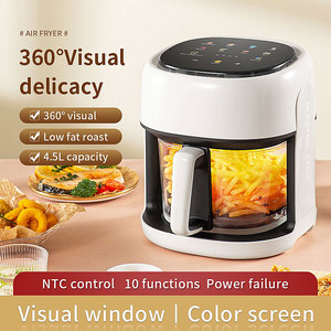 Freidora de aire inteligente eléctrica de 4L 9 en 1 personalizada 360 ℃ Freidora de aire de cesta frita <span class=keywords><strong>visual</strong></span> panorámica para uso doméstico - Product Image 2
