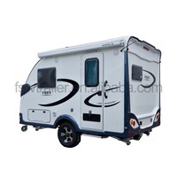 Mini-caravane modulaire légère en aluminium de haute qualité à double essieu pour 2 personnes, idéale pour les voyages en famille et les activités de plein air