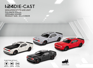 Htf hợp kim 1:24 Diecast Mô hình xe với âm thanh ánh sáng pullback cơ chế và có thể mở ra cửa-cho lứa tuổi 5 + - Product Image 2