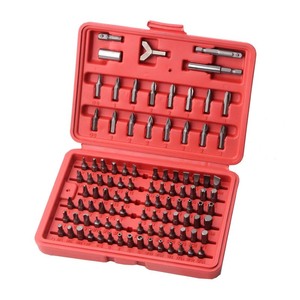100 Piece <b>Screwdriver</b> <b>Bit</b> <b>Set</b> 1/4 In Steel <b>Bits</b> For Electric And Hand Tools Red Box Storage - Product Image 3