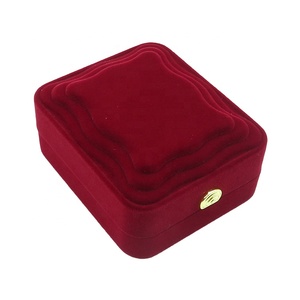 <strong>Manufacturers</strong> Spot <strong>Supply</strong> Wavy Velvet Flocking Series Pendent Box <strong>Jewelry</strong> Packaging Box Wholesale - Product Image 6
