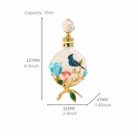 15ml Lovebirds Paten bunga Magnolia botol parfum logam minyak esensial isi ulang mewah Attar botol hadiah dekorasi #15322