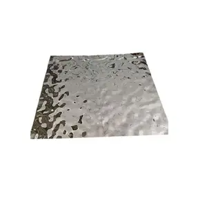 Panneaux muraux de vente chaude feuille couleur d'ondulation de l'eau décorative 304 304L 316 acier inoxydable plaqué de cuivre ondulé en relief Acero