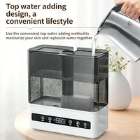 Purificateur d'air ultrasonique à vapeur électrique transparent en plastique de grande capacité 5L pour bébé, diffuseur d'huiles essentielles, humidificateur avec aromathérapie