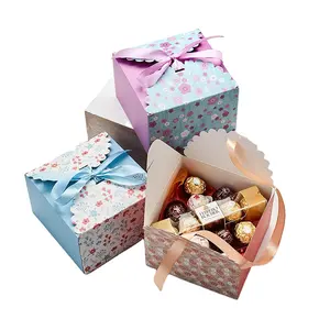 유행 사용자 정의 절묘한 포장 사랑 행운의 귀여운 초콜릿 사탕 결혼 초대장 선물 결혼식 dragee 상자