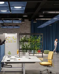 Ofis aydınlatması için ECOJAS yeni akustik ışık halkası Led kolye ışık Linkable daire Led doğrusal ışık