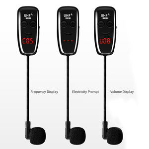 Microfono <span class=keywords><strong>Wireless</strong></span> U12FS con Doppia Testa, Tecnologia di Conversione di Frequenza <span class=keywords><strong>Wireless</strong></span> UHF a Bassa Potenza con Schermo Digitale - Product Image 2