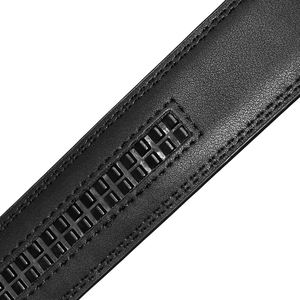 Cinturón de cuero dividido informal de 3,5 cm de ancho sin automático para hebilla Material de piel de vaca con aleación para hebilla - Product Image 5
