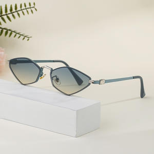 Dolce & Gabbana Lunettes de soleil polygonales pour femme, monture en métal noir, protection UV400, pare-soleil classe 2 DG-98297 - Product Image 3