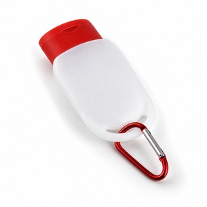 Bouteille plate <span class=keywords><strong>de</strong></span> 30 ml pour désinfectant pour les mains avec mousqueton, flacon souple en PE anti-fuite pour alcool, crème solaire, voyage en extérieur - Product Image 3