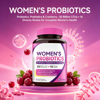 LuvVita Probiotiques pour femmes 50 milliards d'UFC avec canneberge, capsules à libération retardée pour le soutien de la santé digestive, urinaire et vaginale