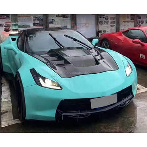 Copertura in Fibra di Carbonio per Presa d'Aria Anteriore del Cofano Motore per Chevrolet <span class=keywords><strong>Corvette</strong></span> C7 2014-2018 Kit Carrozzeria - Product Image 4