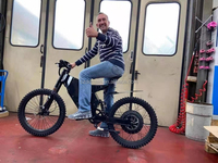 Vélo électrique OEM Changzhou Factory 72V 5000 8000 10000 12000 15000 Stealth Bomber pour adultes, idéal pour le trail, l'enduro et les aventures.