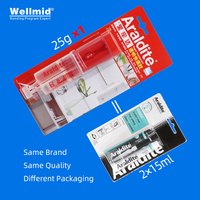 Araldite Rapid Syringe, colle époxy transparente à deux composants, durcissement rapide en 5 minutes, super résistance, réparation sans trace, verre cristal, bricolage, colle ab