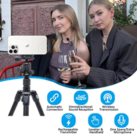 Nuevo Micrófono Lavalier Inalámbrico Portátil para Grabación de Audio y Video, Mini Micrófono para iPhone, Android, PC, Cámara, Transmisión en Vivo, Juegos, Teléfono