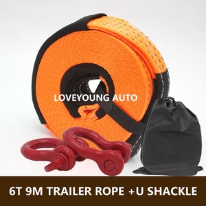 Cường độ cao màu cam xe trailer kéo dây 9 MÉT 6 tấn 4x4 kéo dây đeo với D còng - Product Image 2