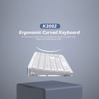 Teclado Inalámbrico Bluetooth 2.4g Transparente de Modo Dual Recargable Personalizado en Alemán, Francés, Árabe, Tailandés, Ruso y Coreano