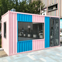 Magasin de vente au détail en conteneur portable, kiosque préfabriqué pour café de rue ou snack-bar