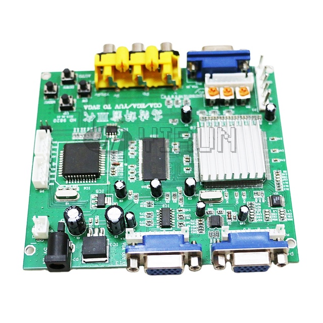 CGA EGA RGB RGBS RGBHV to VGA Converter Double Output Video Converter Board