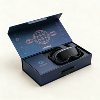 GoTop Luxury pour lunettes VR avec surface mate texturée, boîte d'emballage personnalisée robuste, fermeture magnétique