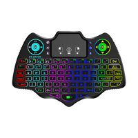Nuevo Mini Teclado Inalámbrico V18 2.4G BT Táctil con Retroiluminación de 7 Colores, Teclado Inalámbrico con Mouse Aéreo para Android TV Box PC