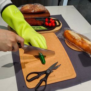 Yellow Food Grade <b>Oven</b> Mitts Printed Silicone Work <b>Gloves</b> Waterproof and Heat Resistant - Product Image 2