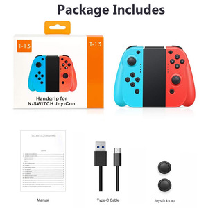 Sundi ตัวควบคุมเกม BT ไร้สายสีแดงและสีฟ้าสำหรับ n-SWITCH Pro Lite joyycon - Product Image 3