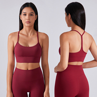 Nouveau nu y-mot Sexy beauté dos Yoga soutien-gorge pour femme haute antichoc rassemblement course Fitness exercice Gym vêtements de sport