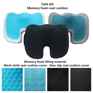 Gel tăng cường đệm ghế không trượt chỉnh hình Gel & bộ nhớ bọt Coccyx cho xương đuôi đau Ghế văn phòng xe Ghế đệm - Product Image 5