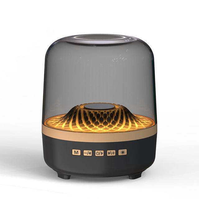 New Fashion BT Speaker with RGB Light Glass Design High-Quality Wireless BT Speaker for Home Party Outdoor Use