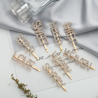 2021 INS Offre Spéciale accessoires de cheveux en métal personnalisés 40 épingles à cheveux de style cristaux strass 2021 INS Offre Spéciale 40 cheveux de style