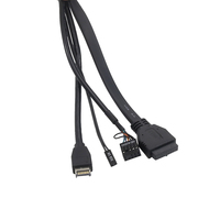 Cable de Panel frontal USB para chasis de ordenador, placa de circuito de Audio, USB 3,0, USB 3,1, Cable extensor de placa I/O, micrófono SPK