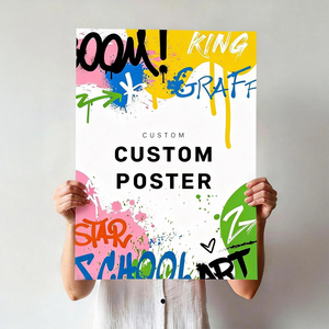 Affiche personnalisée, art mural sur papier fantaisie avec impression offset, taille personnalisée pour la <span class=keywords><strong>d</strong></span>écoration de la maison et du bureau - Fournisseur fabricant - Product Image 1