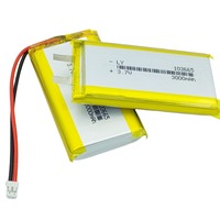 103665 Batterie au lithium polymère 3.7V 3000mAh haute capacité, énergie 11.1Wh pour appareils haute puissance 103665 103450 755060 655063