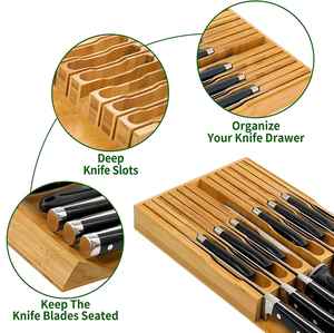 Organisateur de tiroir et porte-couteaux en bambou Legend ODM/OEM pour ustensiles de cuisine - Product Image 6