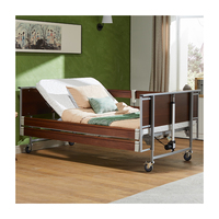 Lit médical électrique de luxe multifonctionnel réglable pour soins à domicile, usage médical pour personnes âgées, avec fonction toilette et repose-jambes, lit d'hôpital manuel