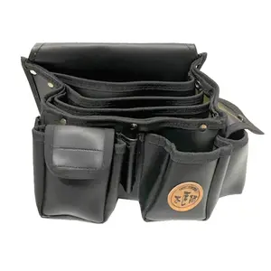 Prime Quality 7 Pockets And 4 Screwdriver Loops Construction Heavy-Duty Leather Tool Bag For Constructors