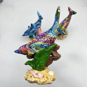 Recuerdo Turístico de Venta Popular, Figura Decorativa de Delfín Oceánico de Resina Ecológica, Adorno para el Hogar - Product Image 6
