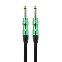 Câble Instrumental Plaqué Or de Haute Qualité 1/4 Pouce pour Guitare Basse Batterie 3m 6m Prêt à Expédier Direct Usine