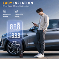 Gonfleur de pneus numérique portable, pompe à air, pression maximale de 160 PSI, écran LCD, surveillance de la pression des pneus, kit d'accessoires complet