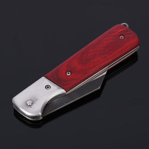 Cuchillo de injerto plegable Fenggang, acero con alto contenido de carbono, hoja recta, mango rojo, 110g, herramienta de jardín fabricada en Linyi - Product Image 4