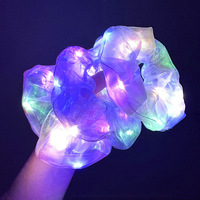 Vente directe usine : Chouchou lumineux LED en mousseline, très élastique, pour accessoires de fête et de festival
