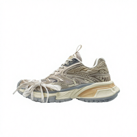 Chaussures de marche montantes en cuir véritable pour hommes, personnalisables (OEM/ODM), avec logo sur mesure, respirantes, antidérapantes, style chunky, pour l'été