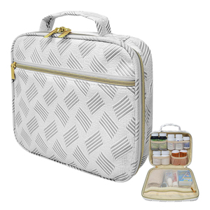 Organisateur de pilules de voyage moyen, étui fin et étanche en polyester pour médicaments, sac de transport médical à compartiments - Product Image 1