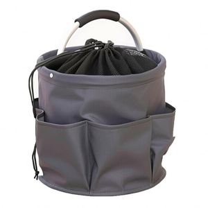 Panier de pique-nique pliable en bambou pour le camping en plein air, rangement multifonctionnel pour outils de salle de bain et de toilette, et rangement domestique - Product Image 6